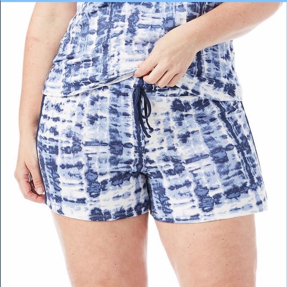 Lucky Brand Ladies' Blue (Winter Tie Dye) 4-Piece Pajama Set NWT - Picture 12 of 14